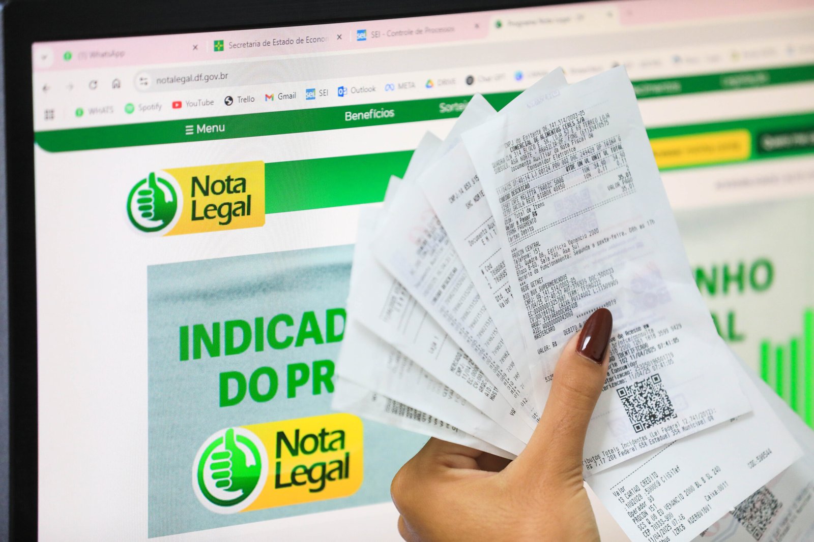 Mais de R$ 174,9 milhões do Nota Legal ainda aguardam indicação de conta bancária